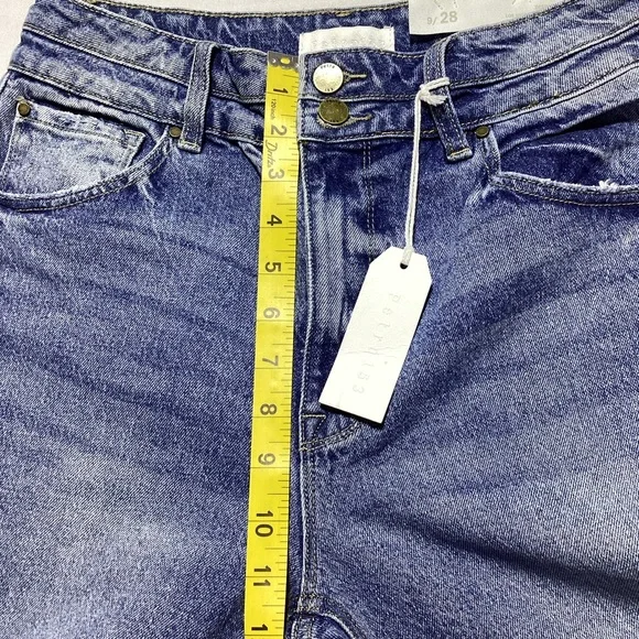 Petra High Rise Comfort Wide Flare Blue Women's Jeans - Picture 10 of 14